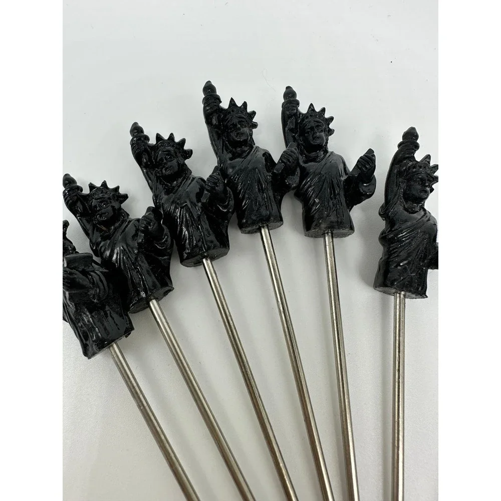 Vintage Party Picks Eiffel Tower Statue of Liberty Set Assorted - Picture 4 of 4